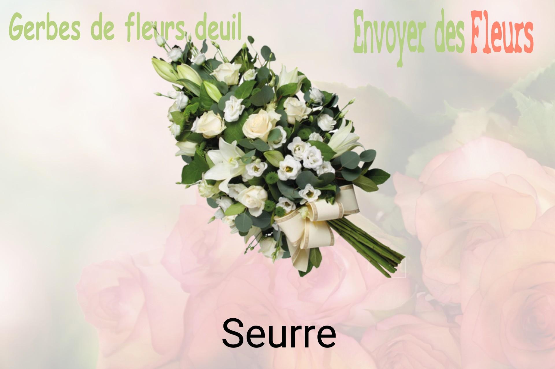 Gerbe de fleurs de deuil livrée à Seurre